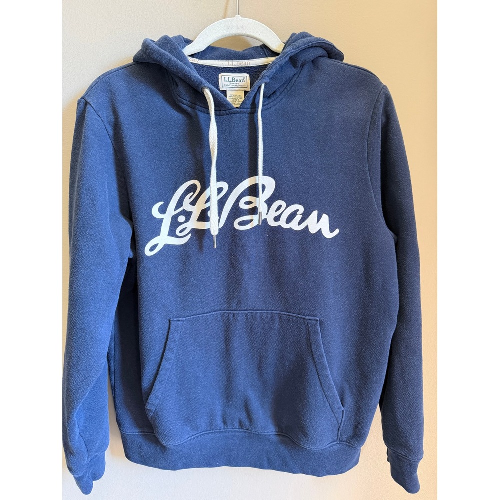 L.L. Bean Blue Hoodie Sweatshirt Minimalist